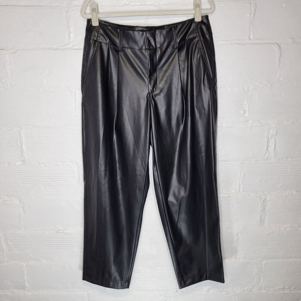 A New Day Women's Size 14 Faux Leather Vegan Pants Black